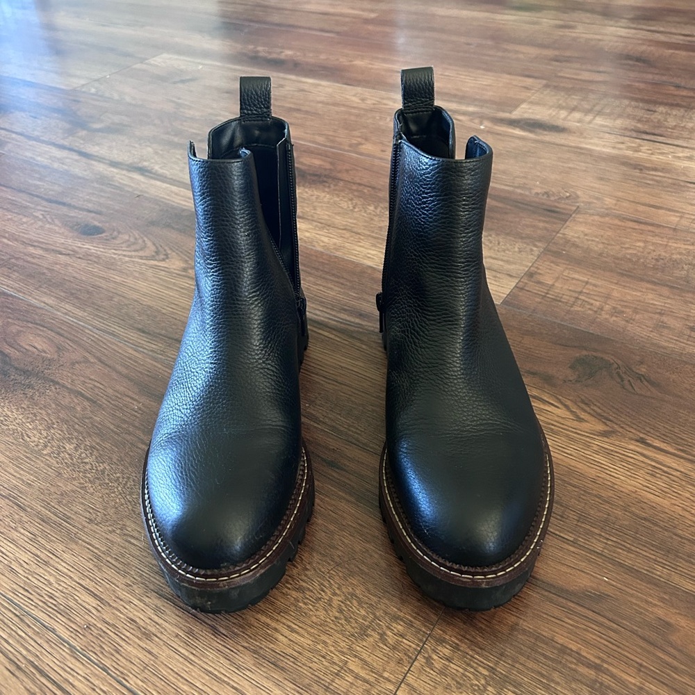 Nordstrom Black Leather Chelsea Ankle Booties